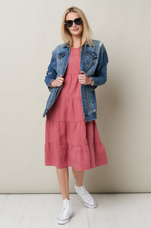Image 21 of Linen boho sundress features unique boho style design Mari from Baltic Linen
